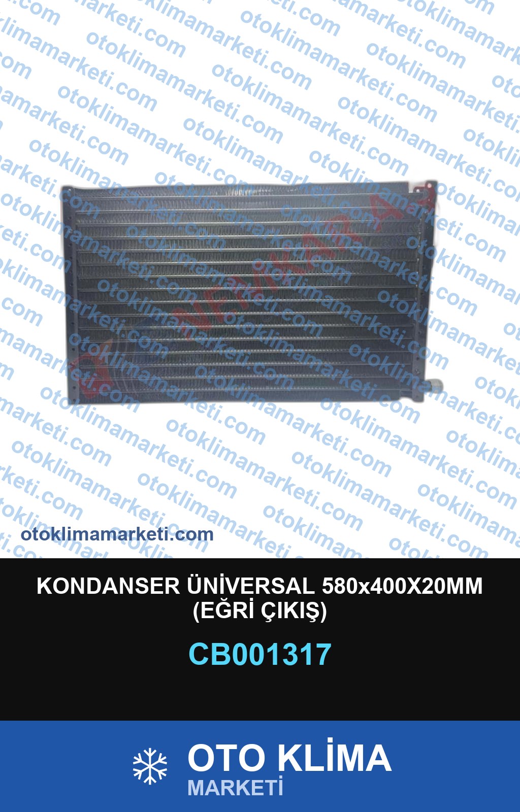 KONDANSER ÜNİVERSAL 580x400X20MM (EĞRİ ÇIKIŞ)