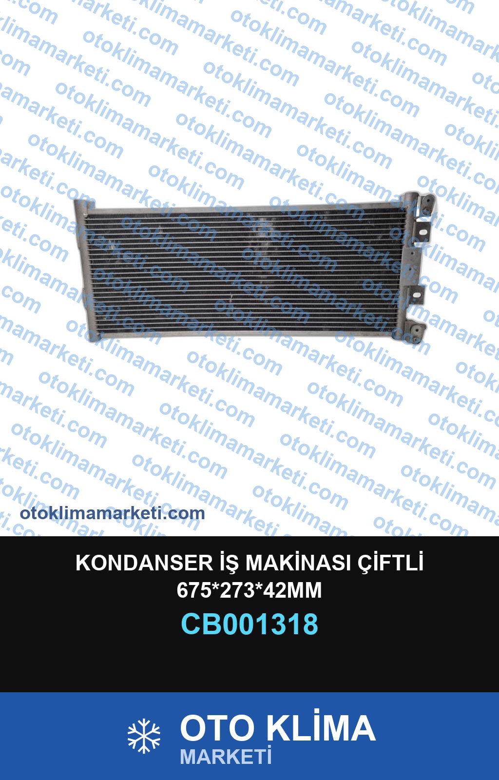KONDANSER İŞ MAKİNASI ÇİFTLİ 675*273*42MM