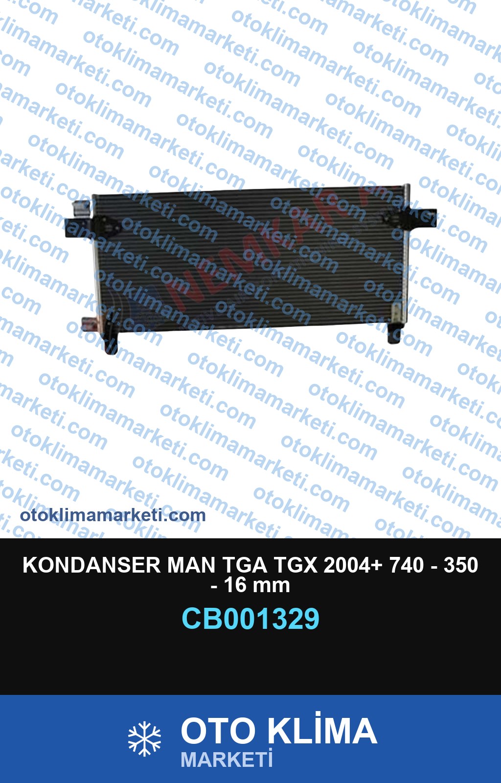 KONDANSER MAN TGA TGX 2004+ 740 - 350 - 16 mm