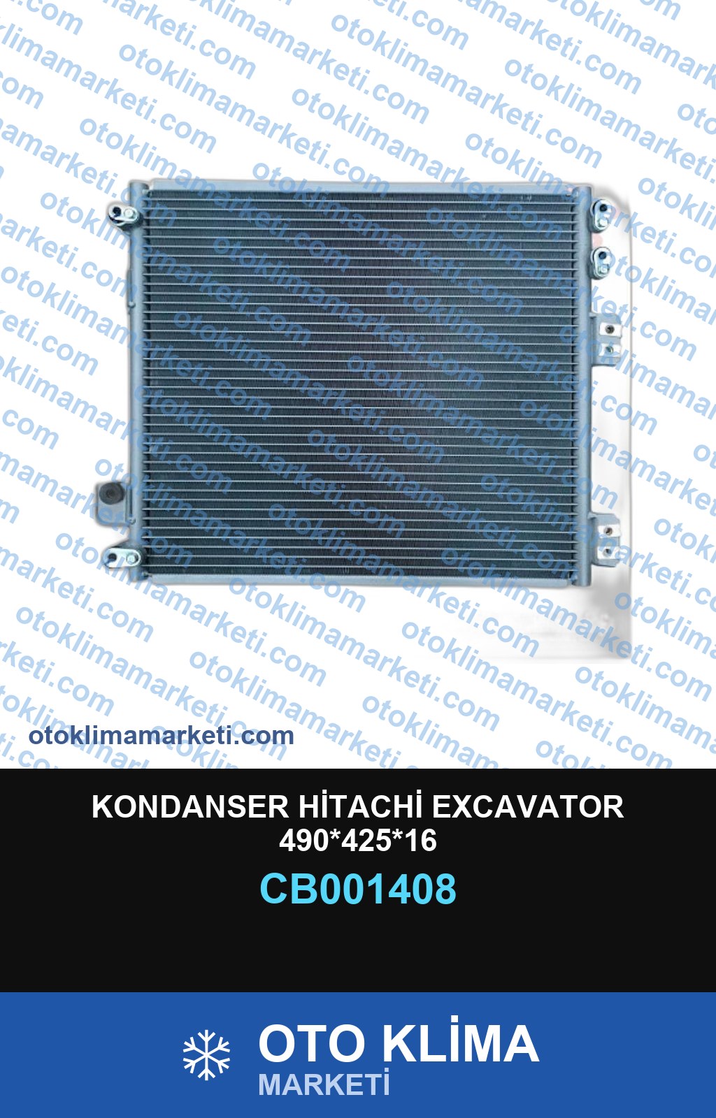 KONDANSER HİTACHİ EXCAVATOR 490*425*16
