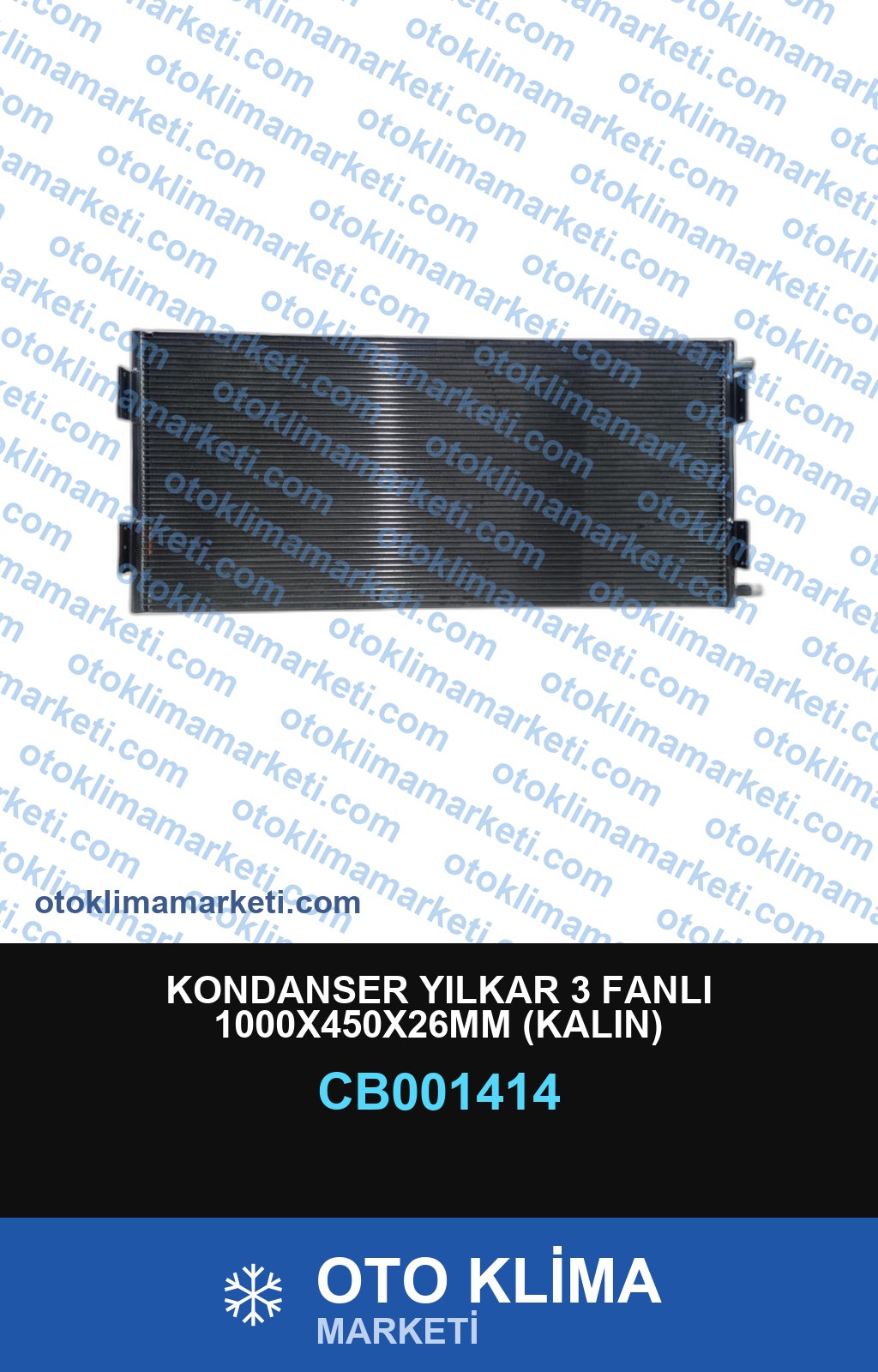 KONDANSER YILKAR 3 FANLI 1000X450X26MM (KALIN)