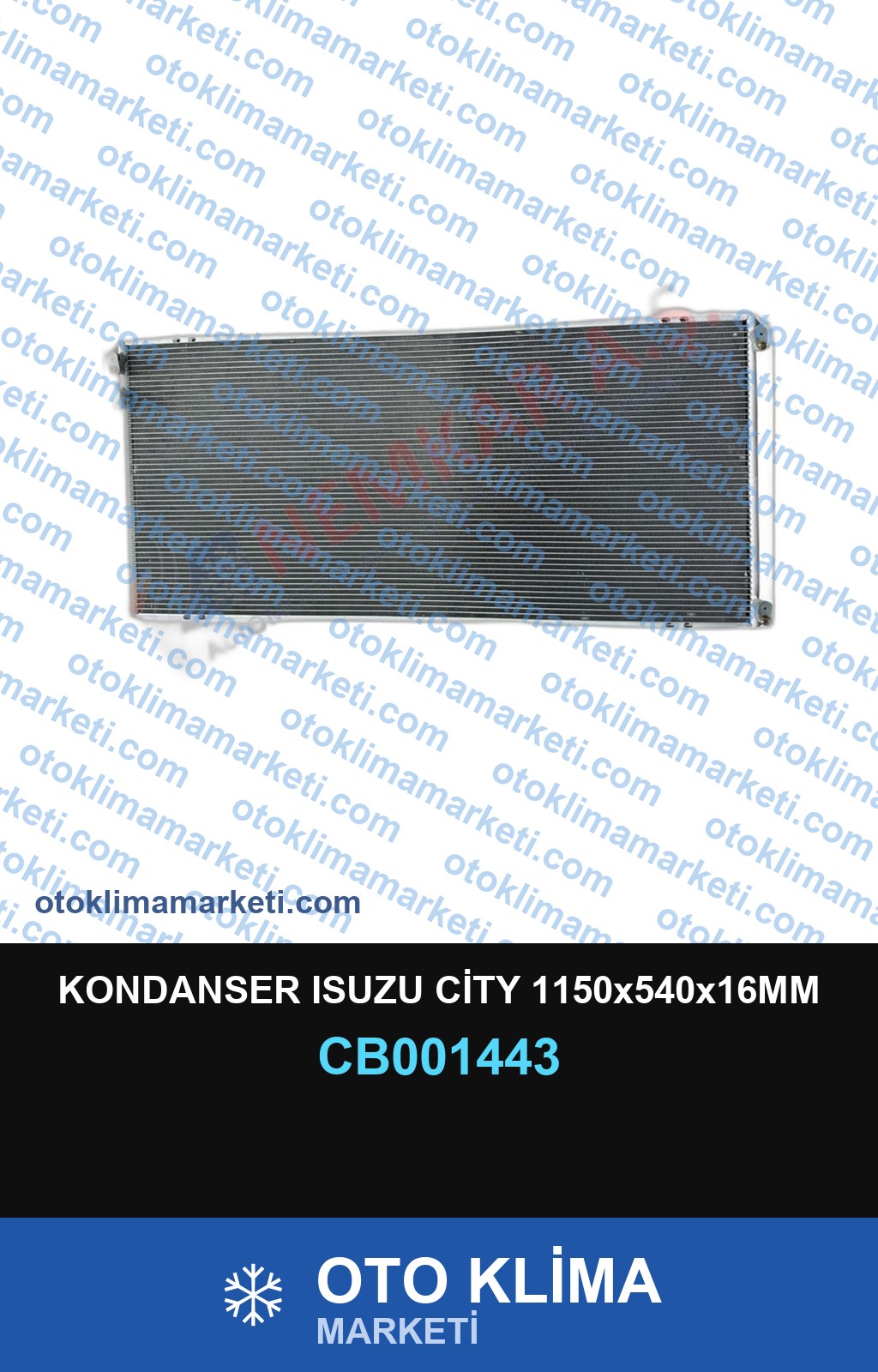 KONDANSER ISUZU CİTY 1150x540x16MM