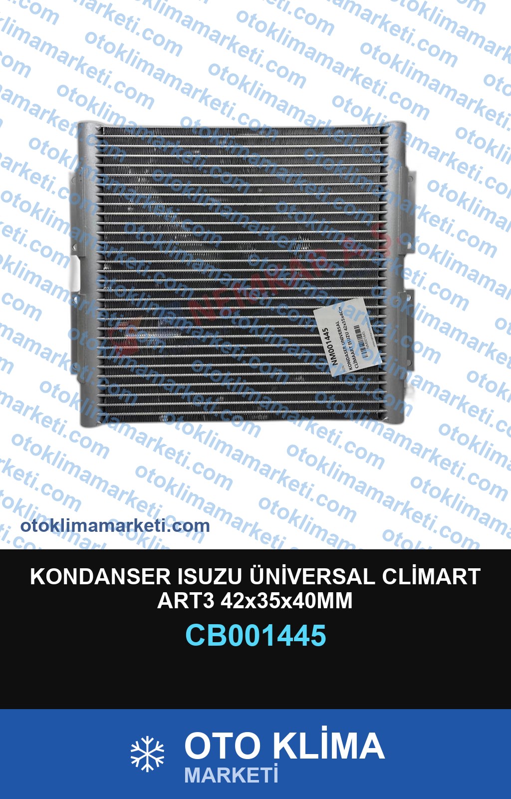 KONDANSER ISUZU ÜNİVERSAL CLİMART ART3 42x35x40MM