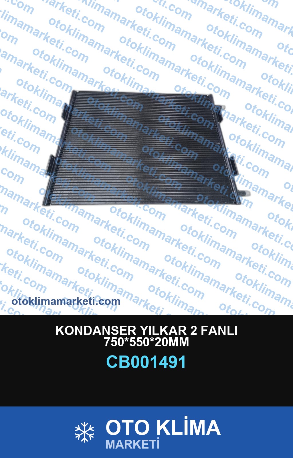 KONDANSER YILKAR 2 FANLI 750*550*20MM