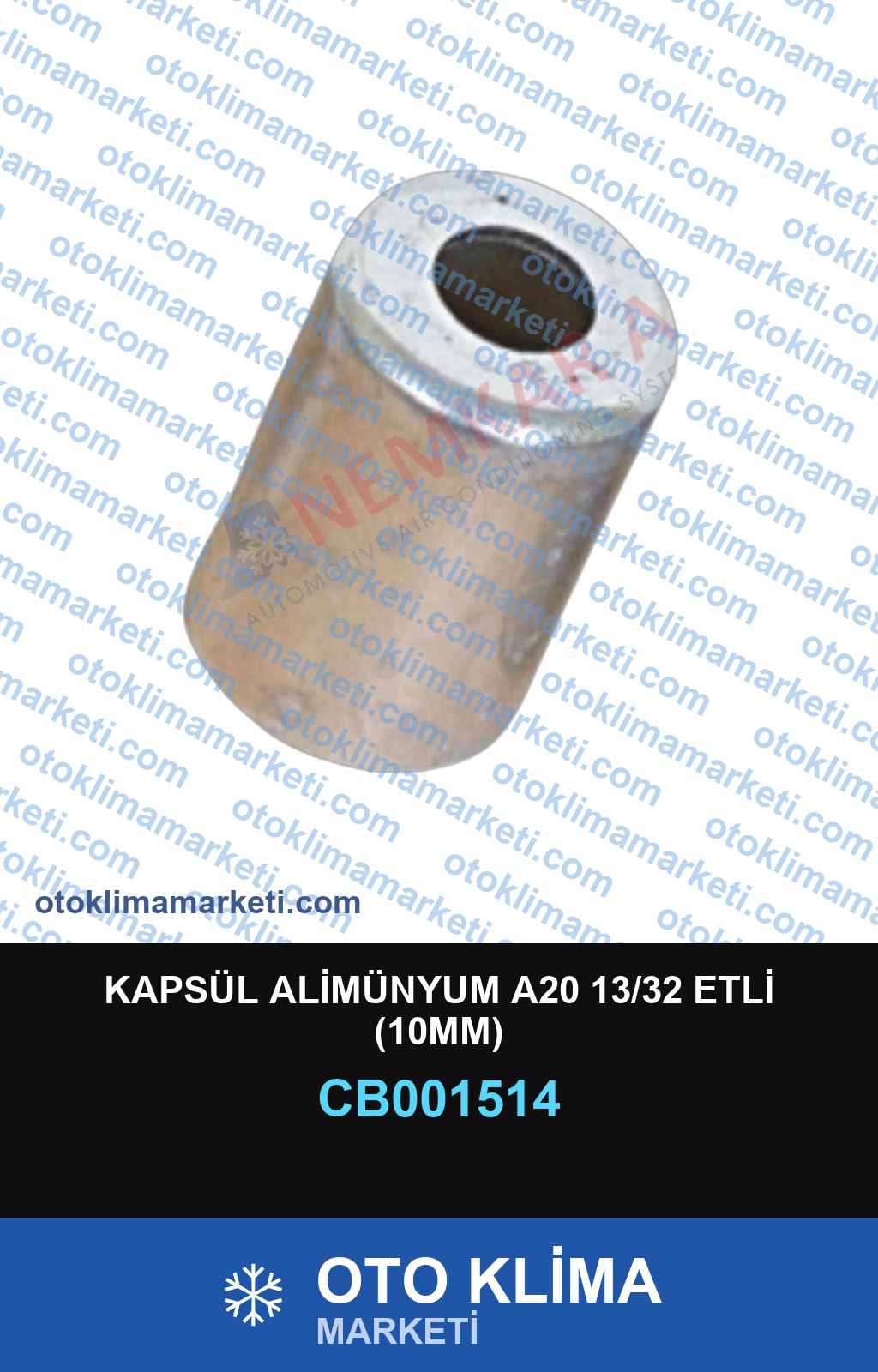 KAPSÜL ALİMÜNYUM A20 13/32 ETLİ (10MM)