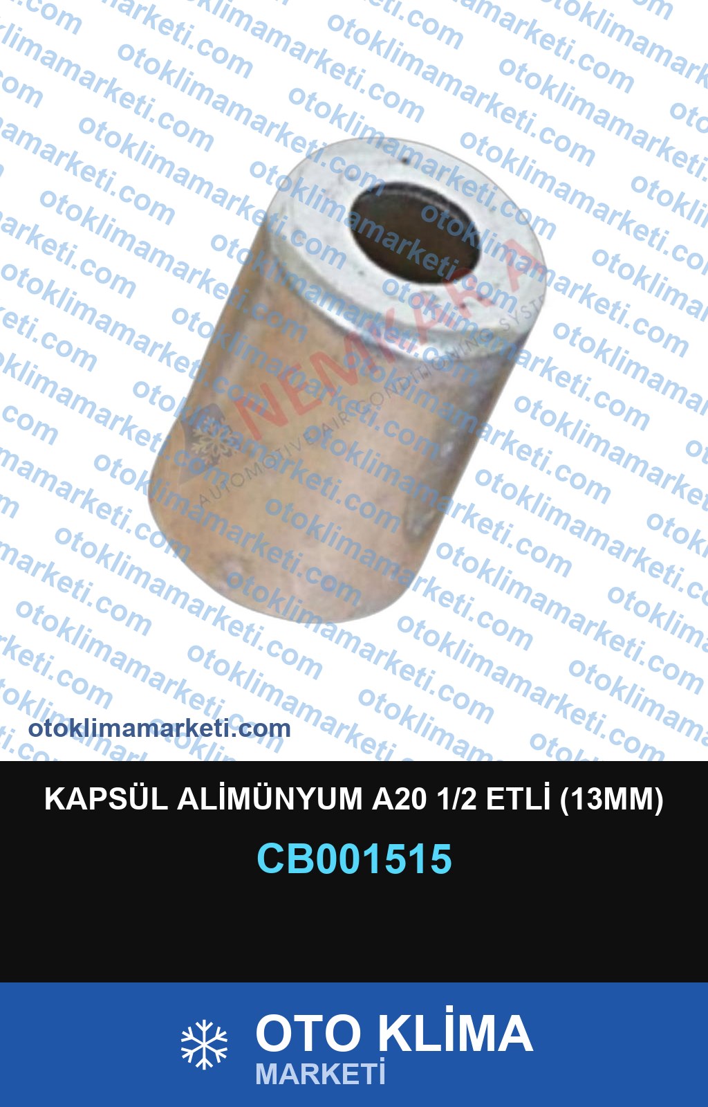 KAPSÜL ALİMÜNYUM A20 1/2 ETLİ (13MM)