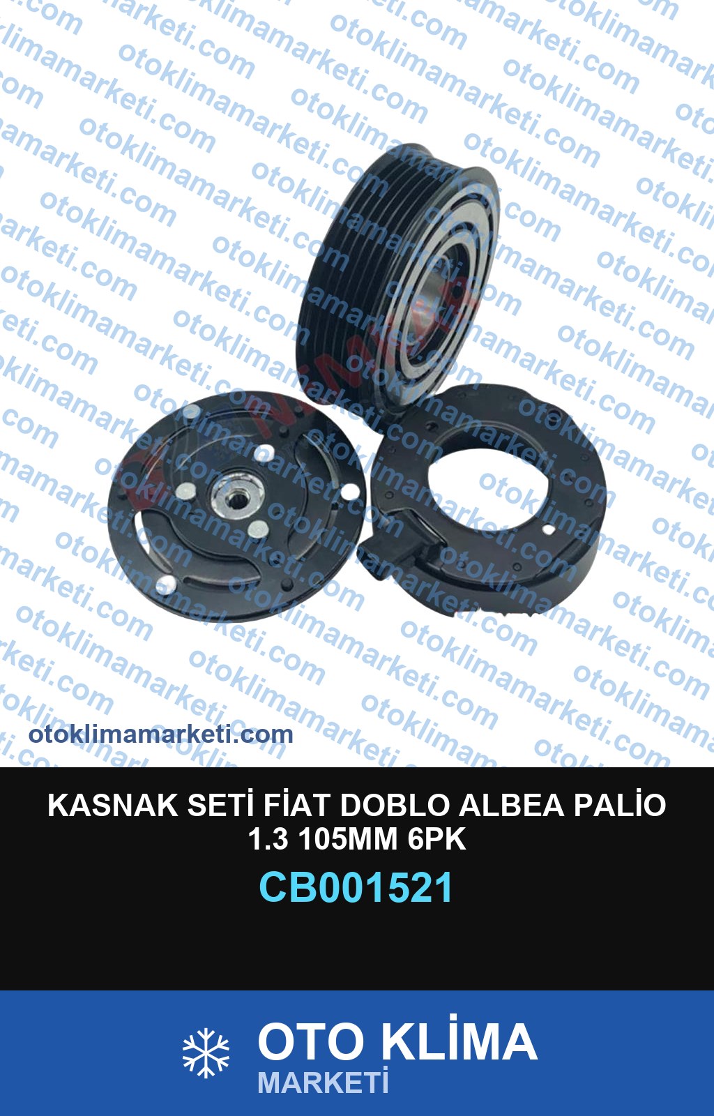 KASNAK SETİ FİAT DOBLO ALBEA PALİO 1.3 105MM 6PK