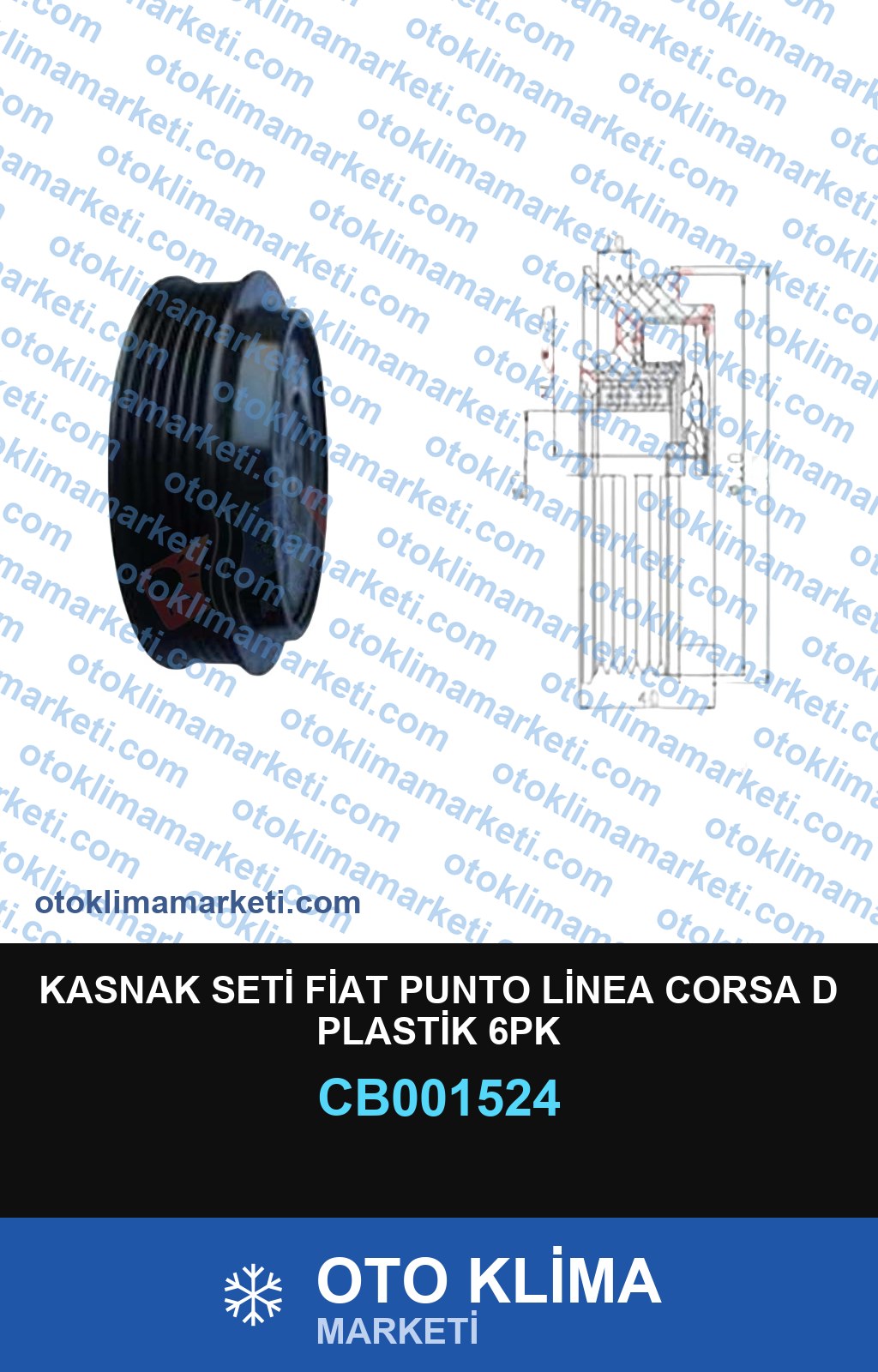 KASNAK SETİ FİAT PUNTO LİNEA CORSA D PLASTİK 6PK