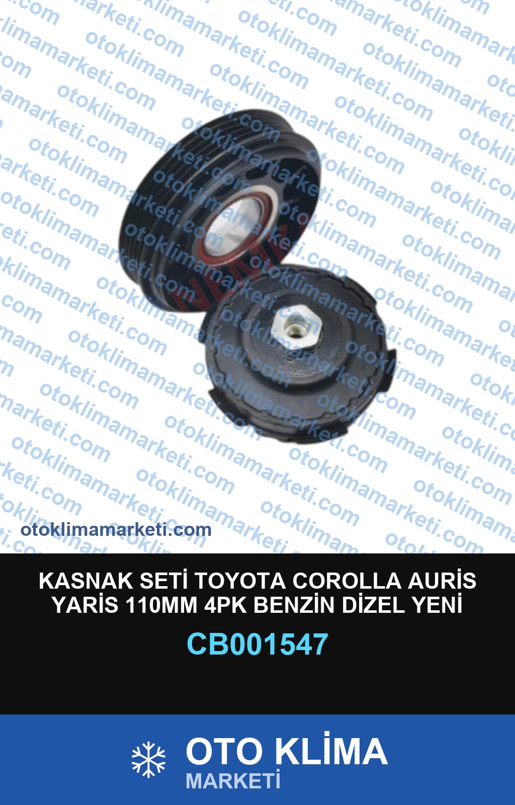 KASNAK SETİ TOYOTA COROLLA AURİS YARİS 110MM 4PK BENZİN DİZEL YENİ MODEL