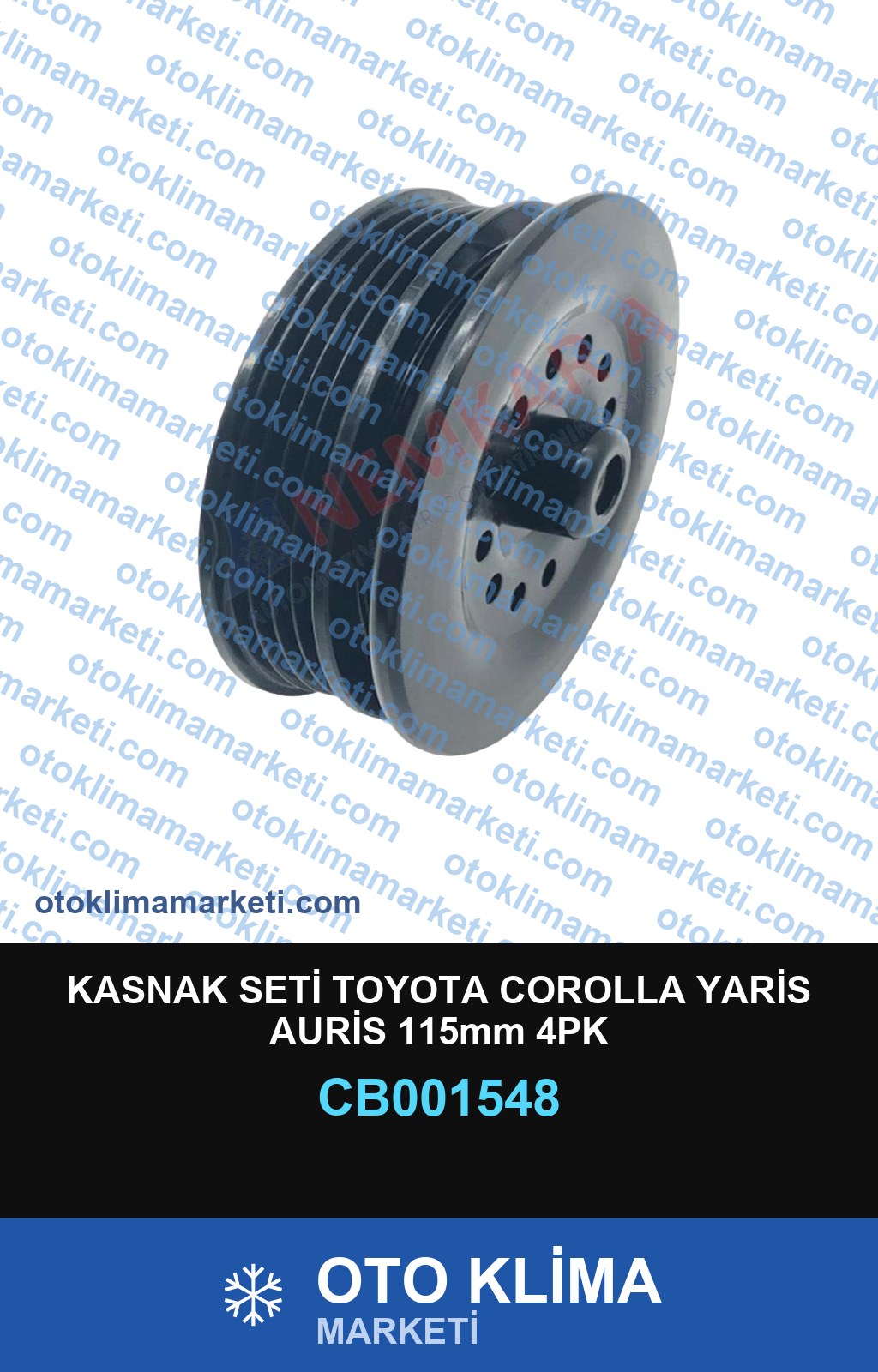 KASNAK SETİ TOYOTA COROLLA YARİS AURİS 115mm 4PK