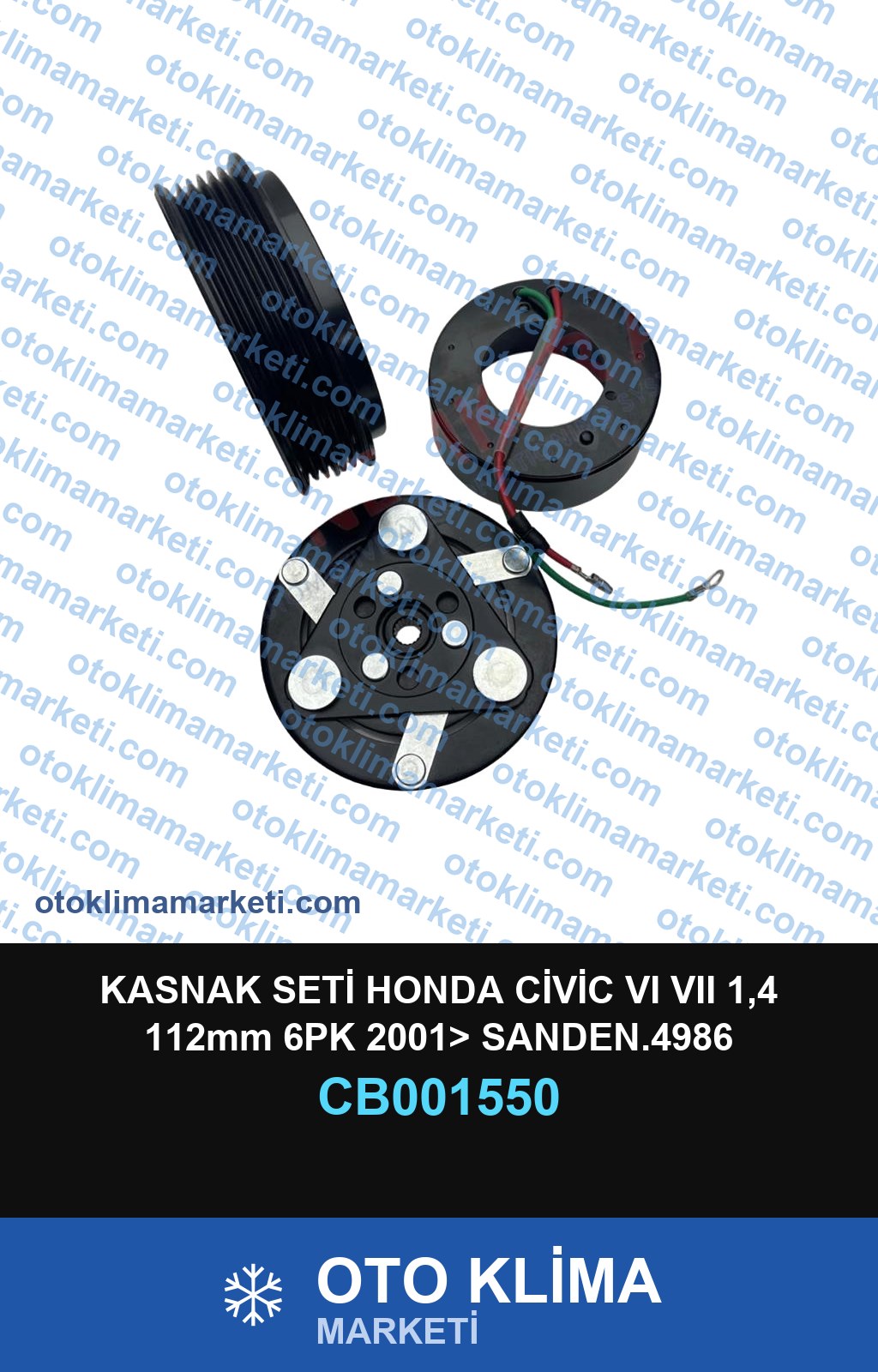 KASNAK SETİ HONDA CİVİC VI VII 1,4 112mm 6PK 2001> SANDEN.4986