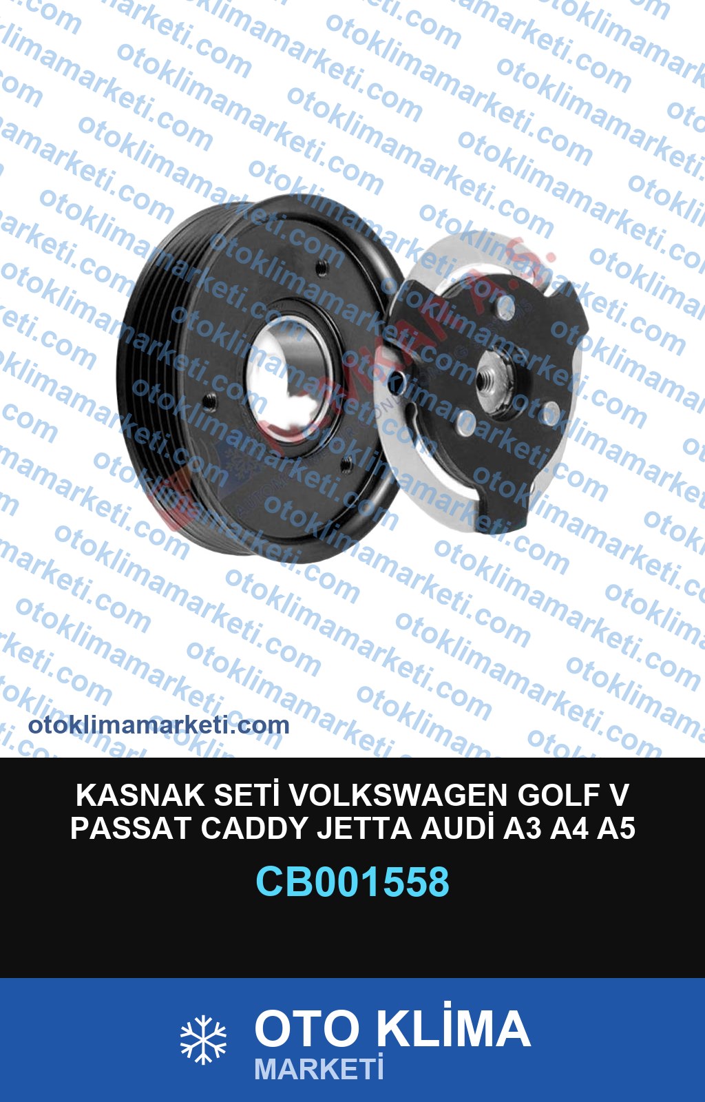 KASNAK SETİ VOLKSWAGEN GOLF V PASSAT CADDY JETTA AUDİ A3 A4 A5 SKODA OCTAVİA SEAT LEON (SANDEN TİP) 6PK