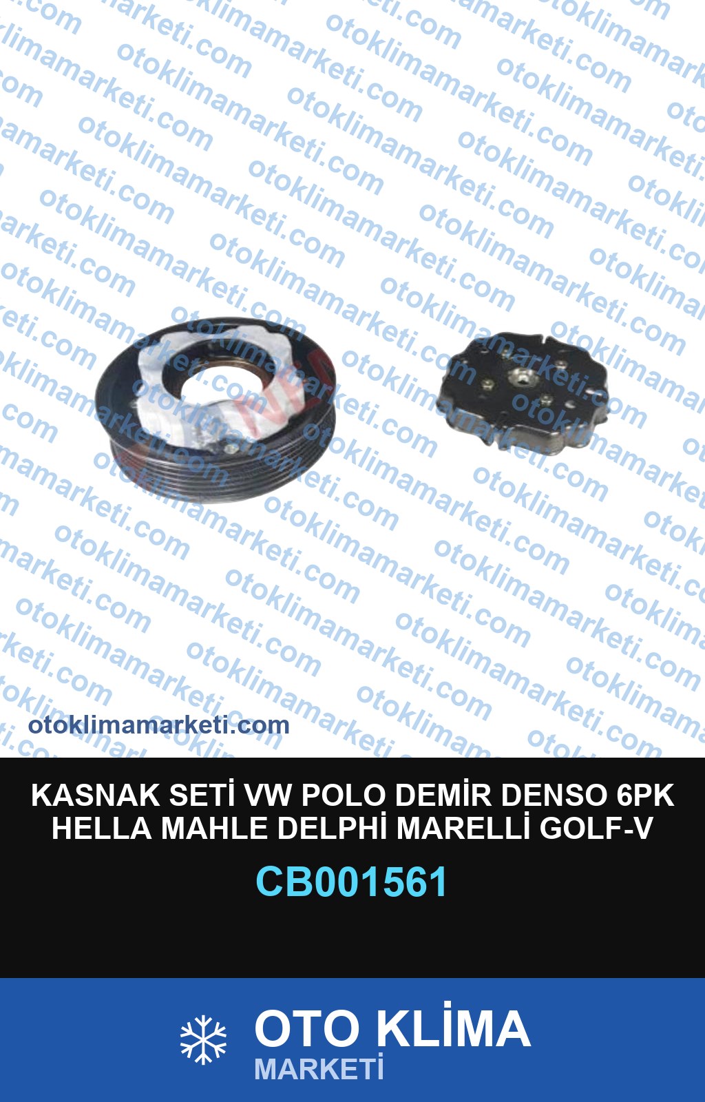 KASNAK SETİ VW POLO DEMİR DENSO 6PK HELLA MAHLE DELPHİ MARELLİ GOLF-V UYUMLU