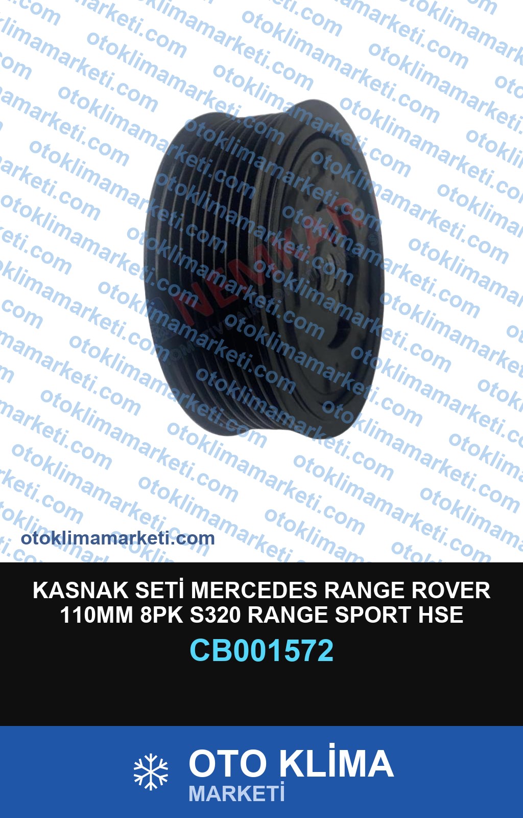KASNAK SETİ MERCEDES RANGE ROVER 110MM 8PK S320 RANGE SPORT HSE DİSCOVERY III LAND ROVER 355212
