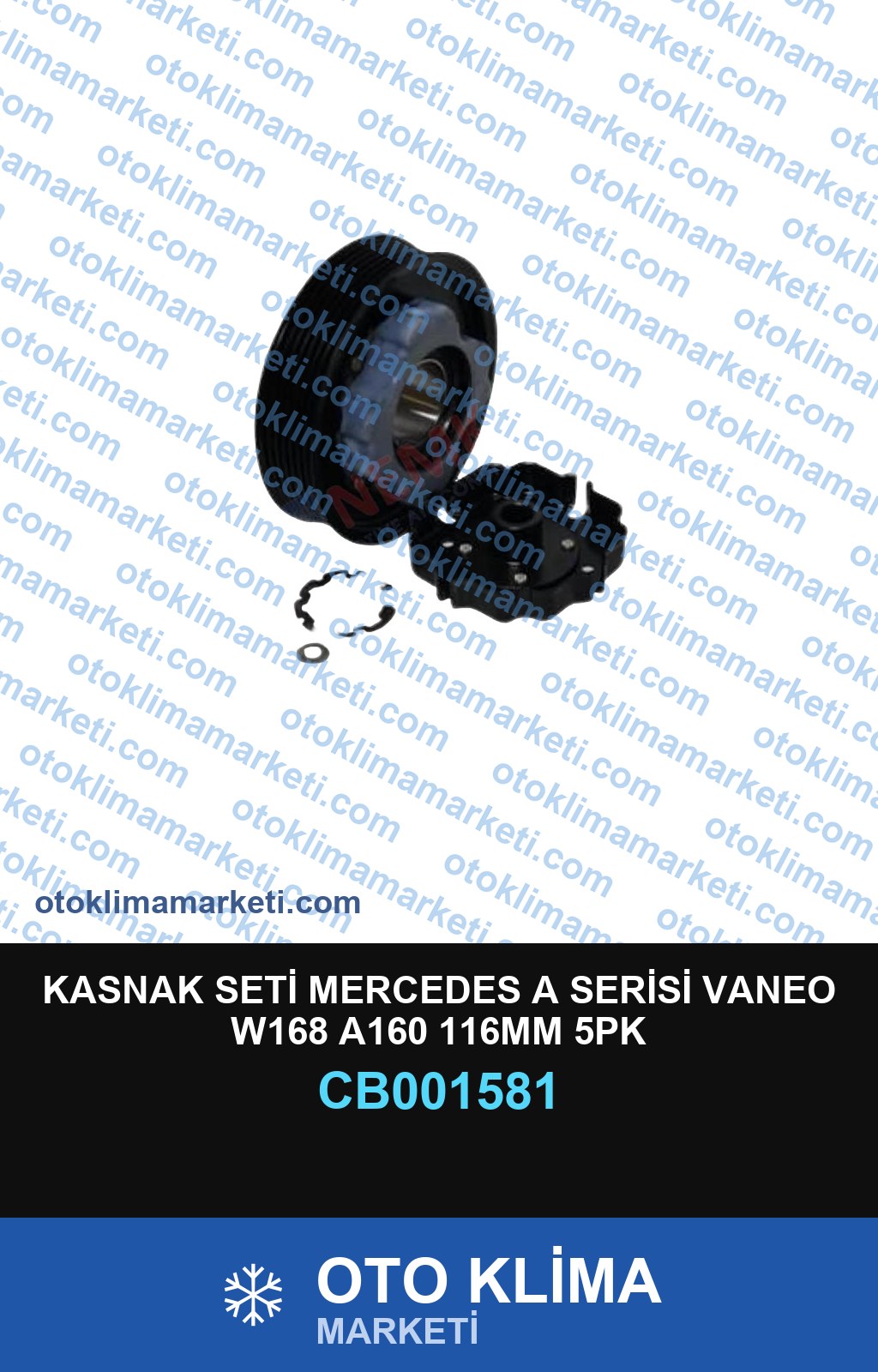 KASNAK SETİ MERCEDES A SERİSİ VANEO W168 A160 116MM 5PK