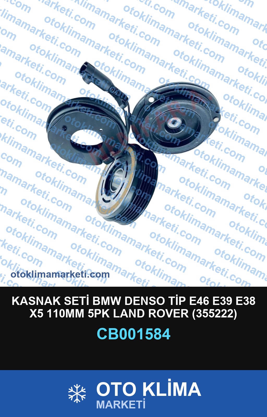 KASNAK SETİ BMW DENSO TİP E46 E39 E38 X5 110MM 5PK LAND ROVER (355222)