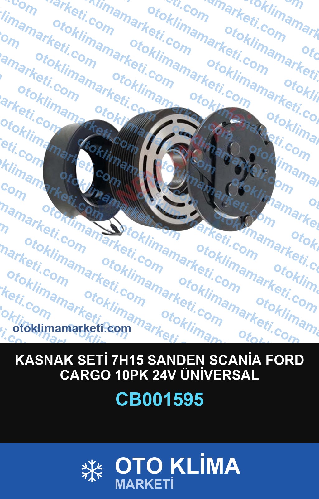 KASNAK SETİ 7H15 SANDEN SCANİA FORD CARGO 10PK 24V ÜNİVERSAL