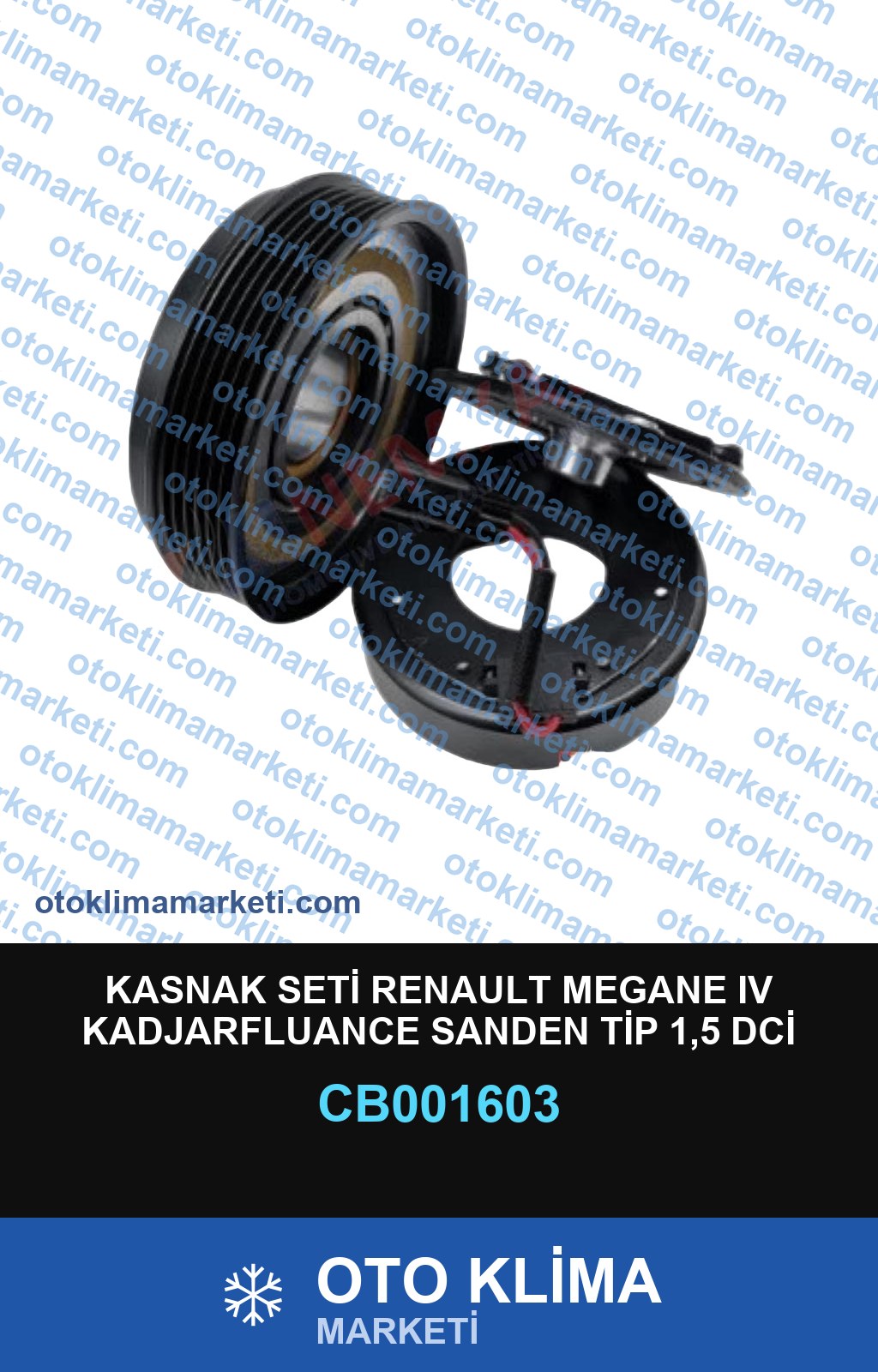 KASNAK SETİ RENAULT MEGANE IV KADJARFLUANCE SANDEN TİP 1,5 DCİ 125MM 6PK