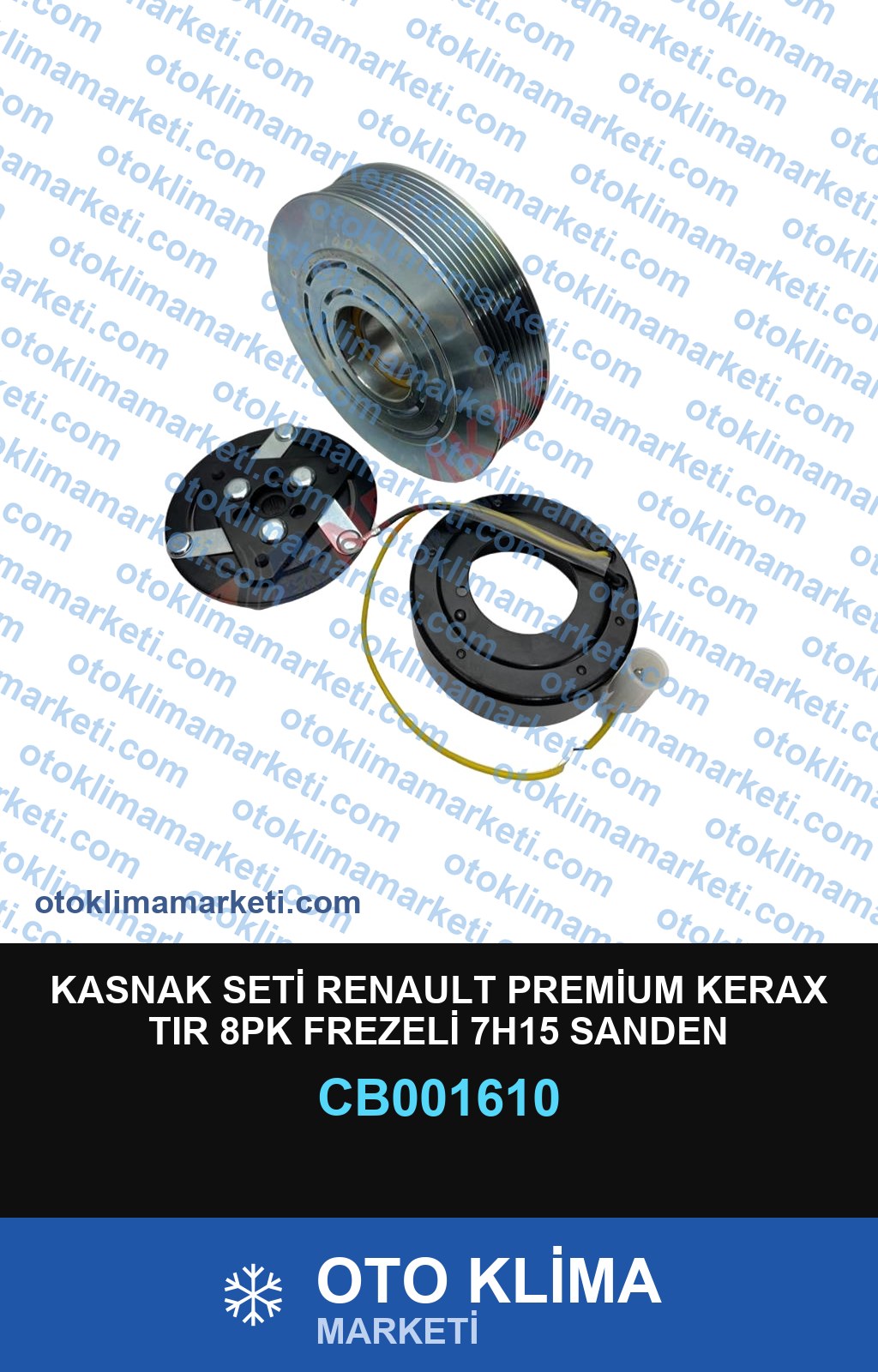 KASNAK SETİ RENAULT PREMİUM KERAX TIR 8PK FREZELİ 7H15 SANDEN