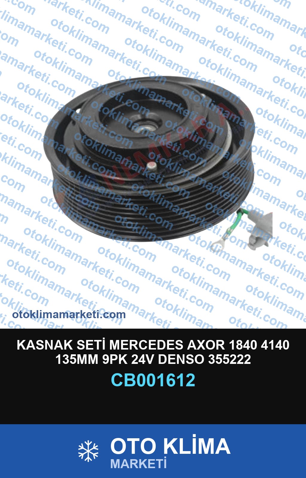 KASNAK SETİ MERCEDES AXOR 1840 4140 135MM 9PK 24V DENSO 355222