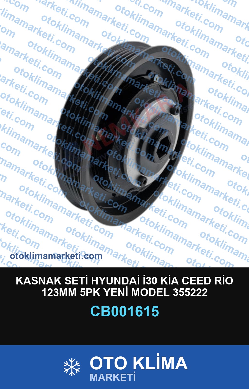 KASNAK SETİ HYUNDAİ İ30 KİA CEED RİO 123MM 5PK YENİ MODEL 355222