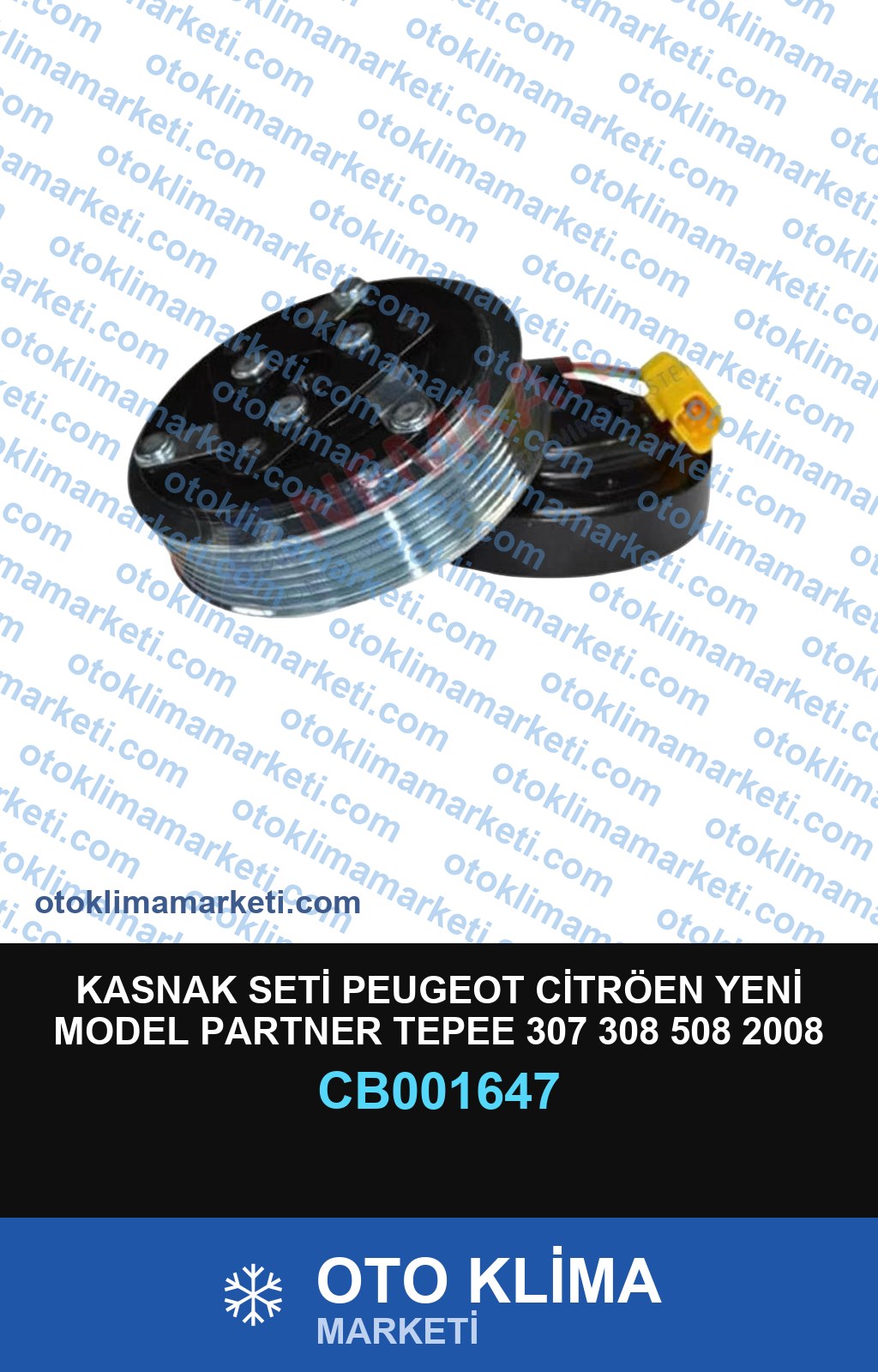 KASNAK SETİ PEUGEOT CİTRÖEN YENİ MODEL PARTNER TEPEE 307 308 508 2008 119MM 6PK