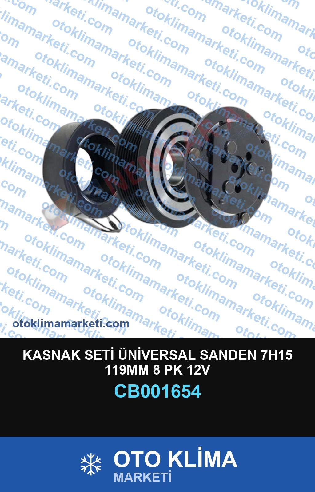 KASNAK SETİ ÜNİVERSAL SANDEN 7H15 119MM 8 PK 12V