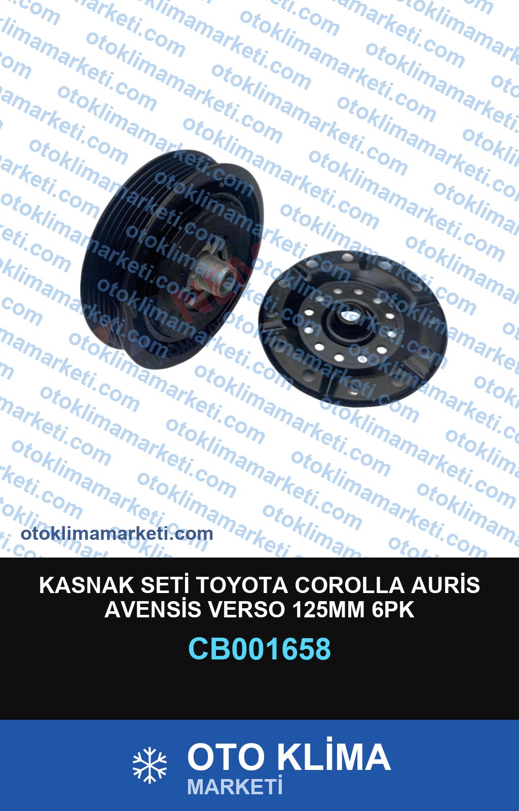 KASNAK SETİ TOYOTA COROLLA AURİS AVENSİS VERSO 125MM 6PK