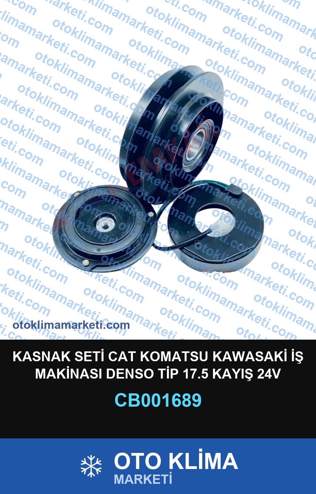 KASNAK SETİ CAT KOMATSU KAWASAKİ İŞ MAKİNASI DENSO TİP 17.5 KAYIŞ 24V
