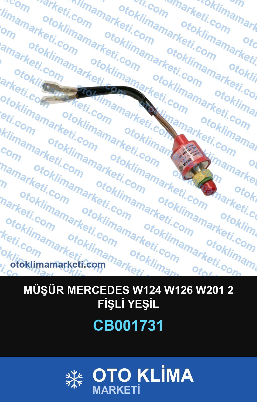 MÜŞÜR MERCEDES W124 W126 W201 2 FİŞLİ YEŞİL