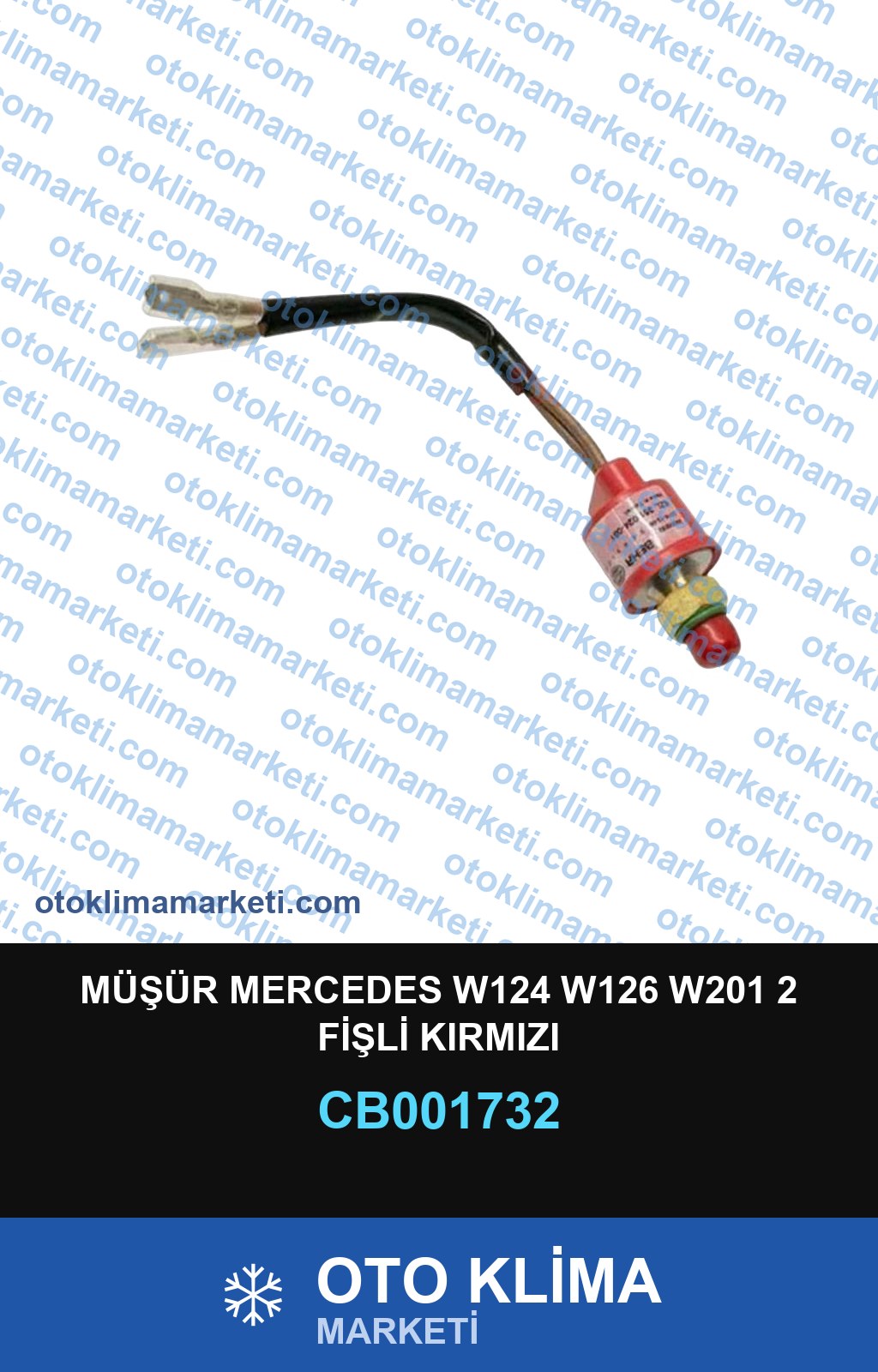 MÜŞÜR MERCEDES W124 W126 W201 2 FİŞLİ KIRMIZI
