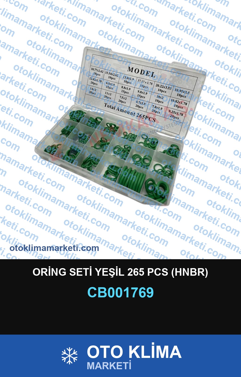 ORİNG SETİ YEŞİL 265 PCS (HNBR)