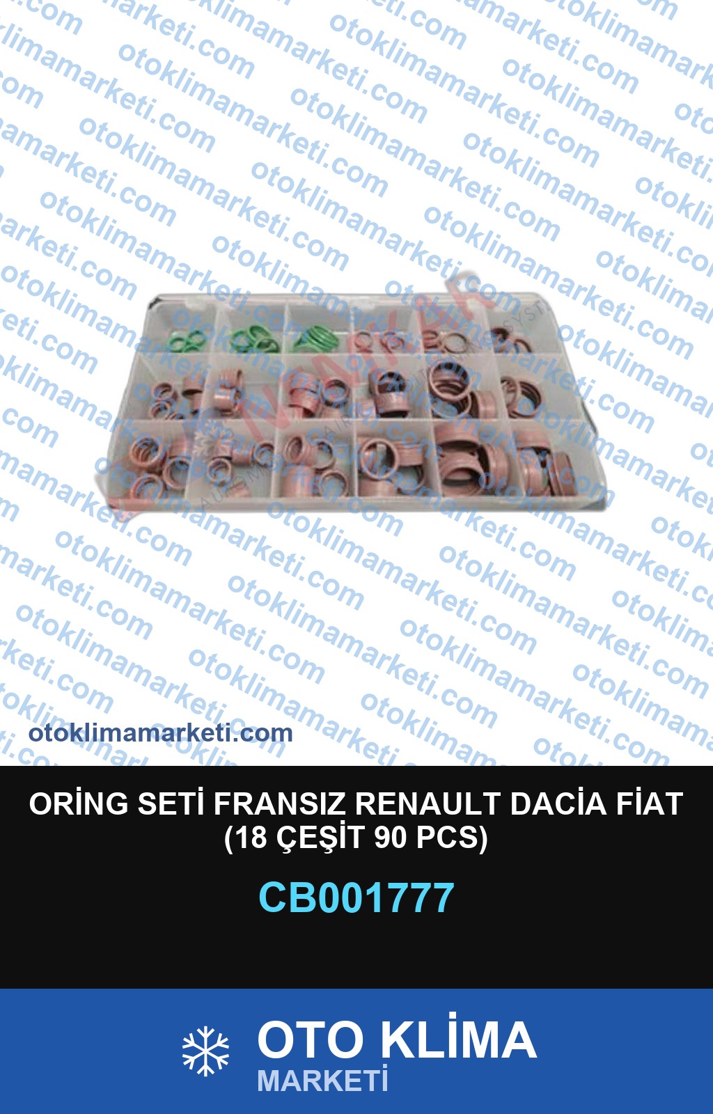 ORİNG SETİ FRANSIZ RENAULT DACİA FİAT (18 ÇEŞİT 90 PCS)