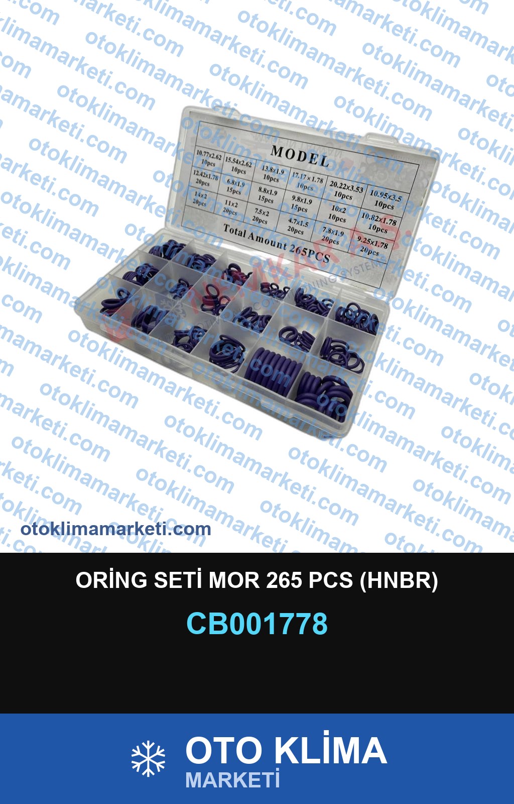 ORİNG SETİ MOR 265 PCS (HNBR)