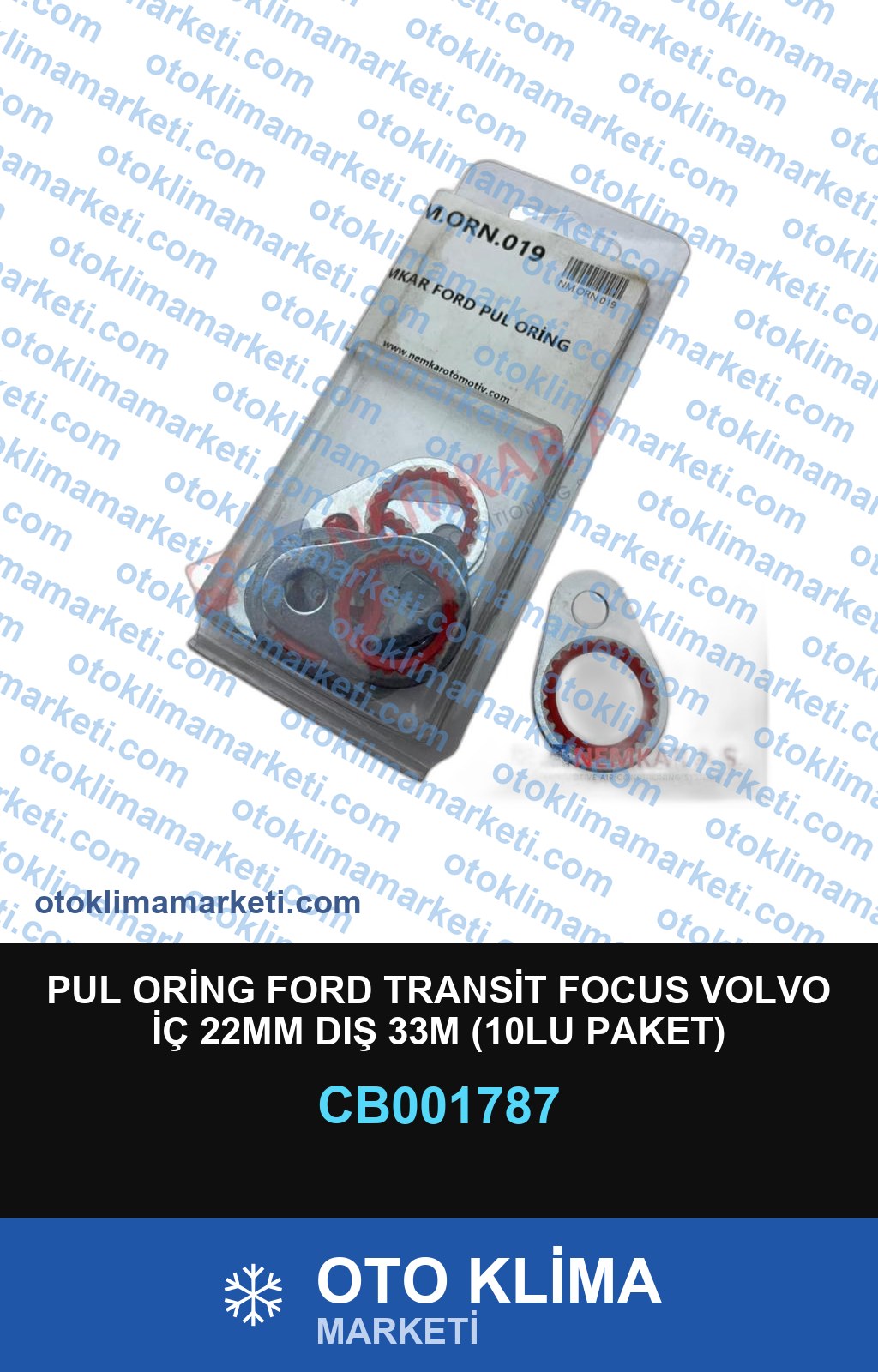 PUL ORİNG FORD TRANSİT FOCUS VOLVO İÇ 22MM DIŞ 33M (10LU PAKET)