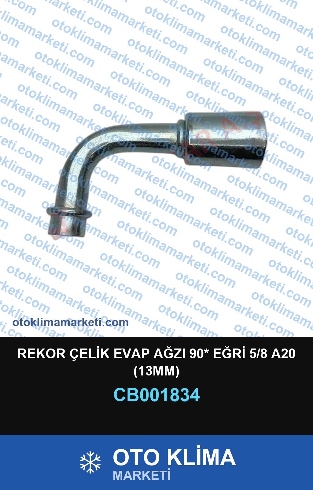 REKOR ÇELİK EVAP AĞZI 90* EĞRİ 5/8 A20 (13MM)