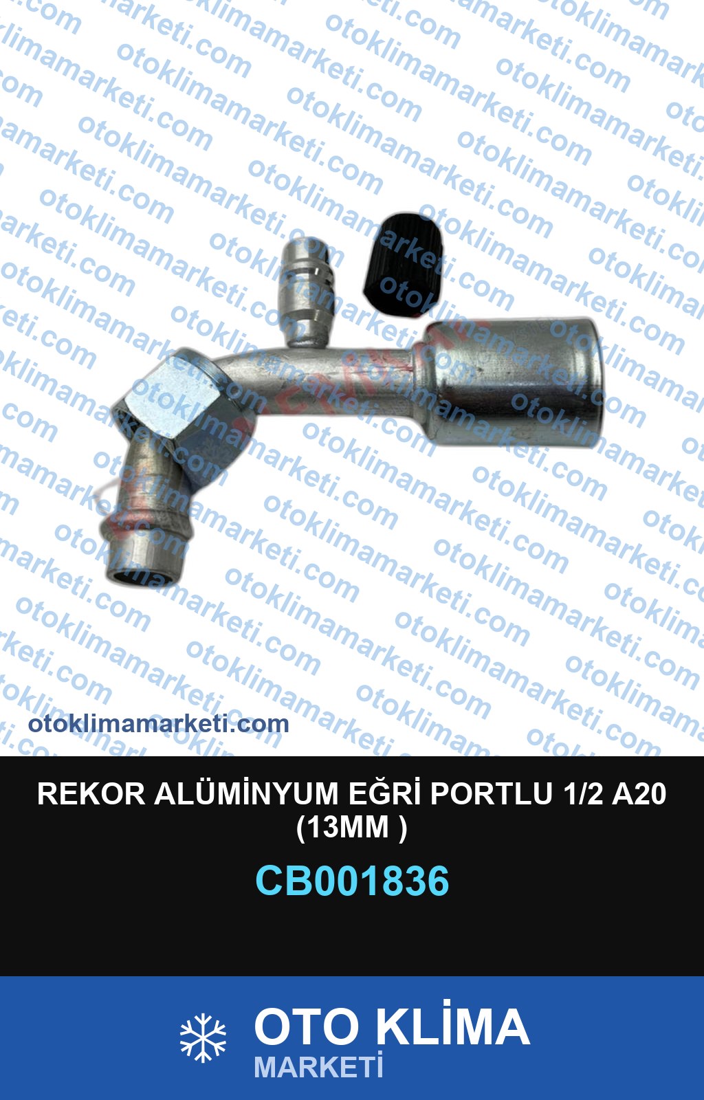 REKOR ALÜMİNYUM EĞRİ PORTLU 1/2 A20 (13MM )