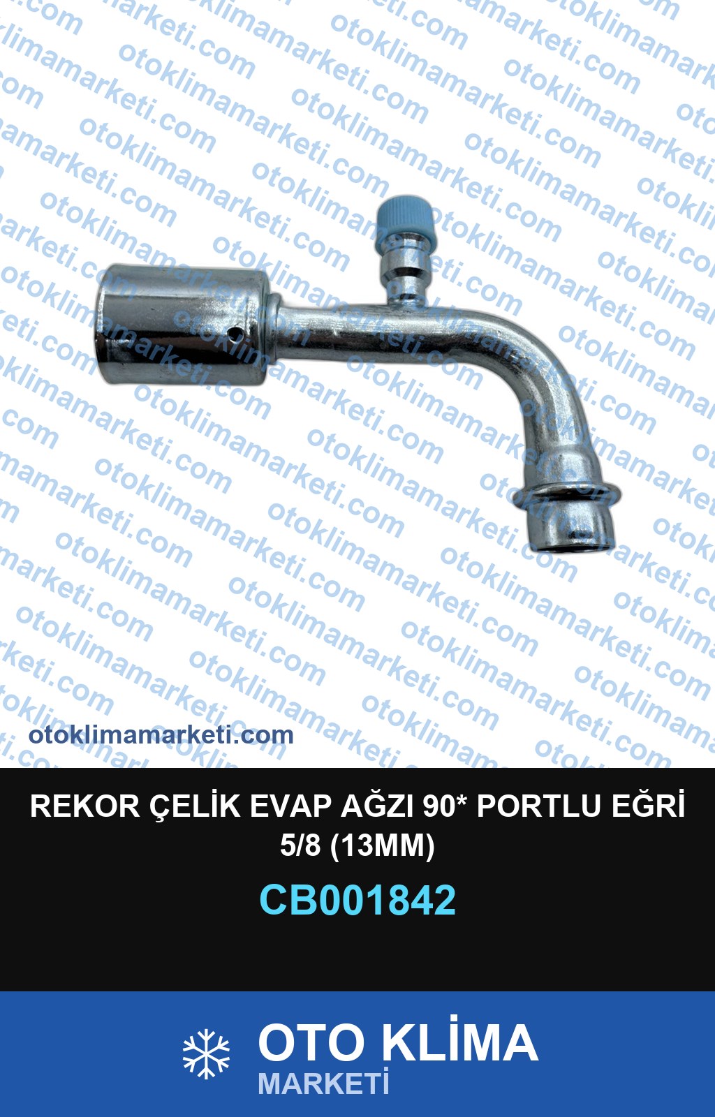 REKOR ÇELİK EVAP AĞZI 90* PORTLU EĞRİ 5/8 (13MM)