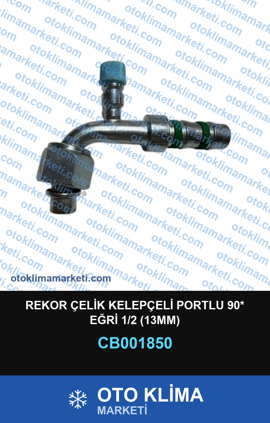 REKOR ÇELİK KELEPÇELİ PORTLU 90* EĞRİ 1/2 (13MM)