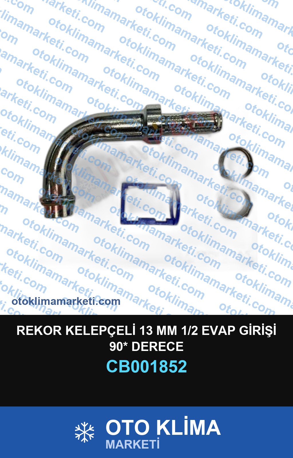 REKOR KELEPÇELİ 13 MM 1/2 EVAP GİRİŞİ 90* DERECE