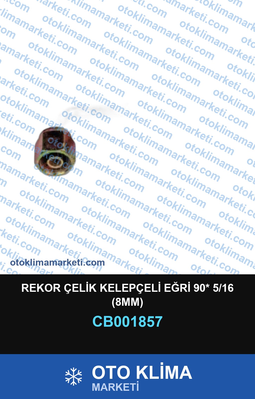 REKOR ÇELİK KELEPÇELİ EĞRİ 90* 5/16 (8MM)