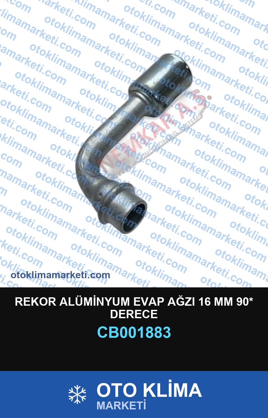 REKOR ALÜMİNYUM EVAP AĞZI 16 MM 90* DERECE