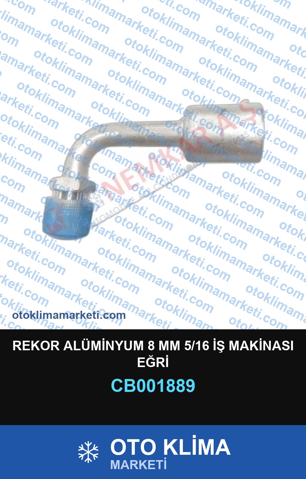 REKOR ALÜMİNYUM 8 MM 5/16 İŞ MAKİNASI EĞRİ