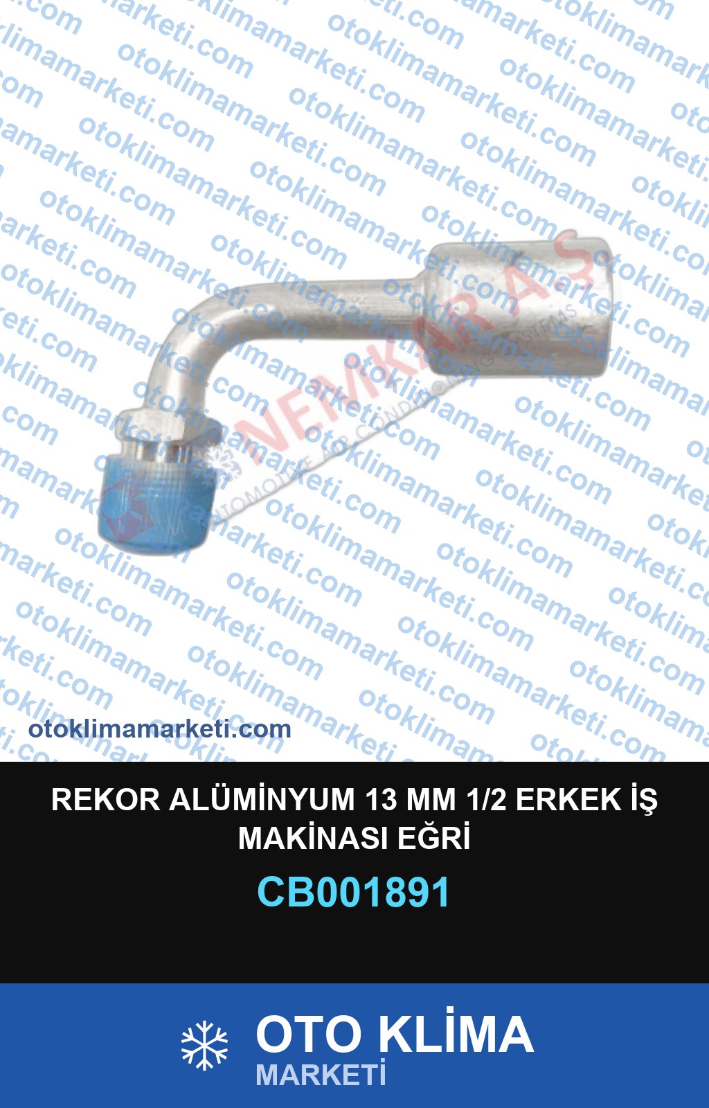 REKOR ALÜMİNYUM 13 MM 1/2 ERKEK İŞ MAKİNASI EĞRİ