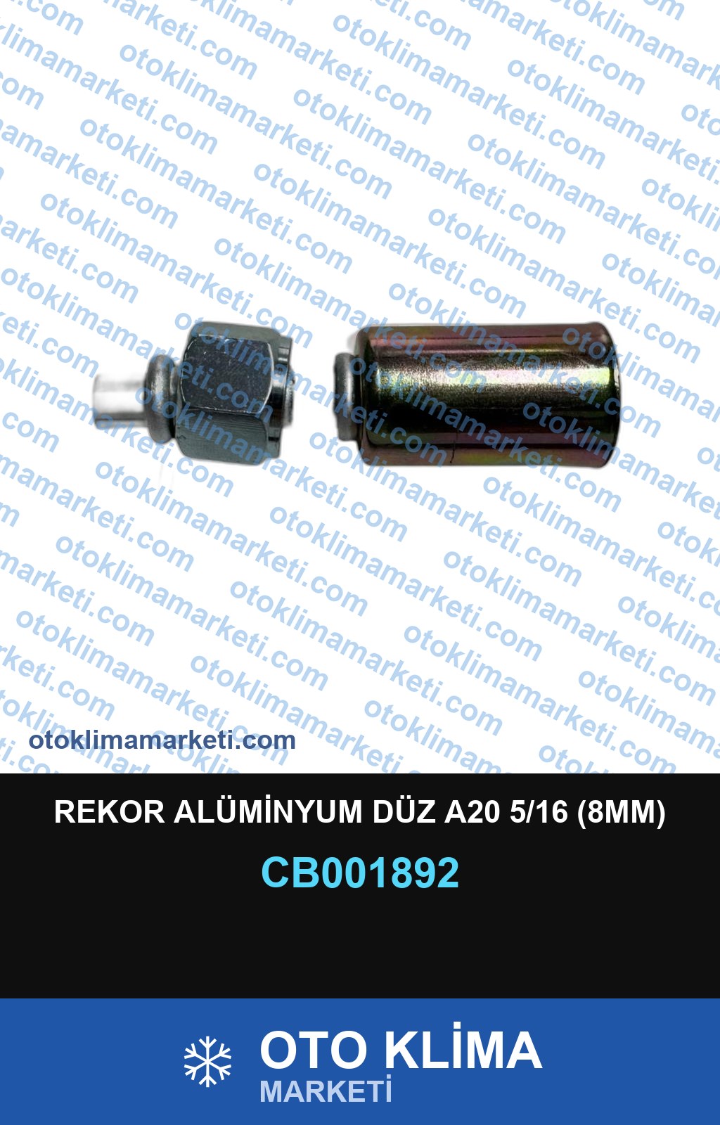 REKOR ALÜMİNYUM DÜZ A20 5/16 (8MM)