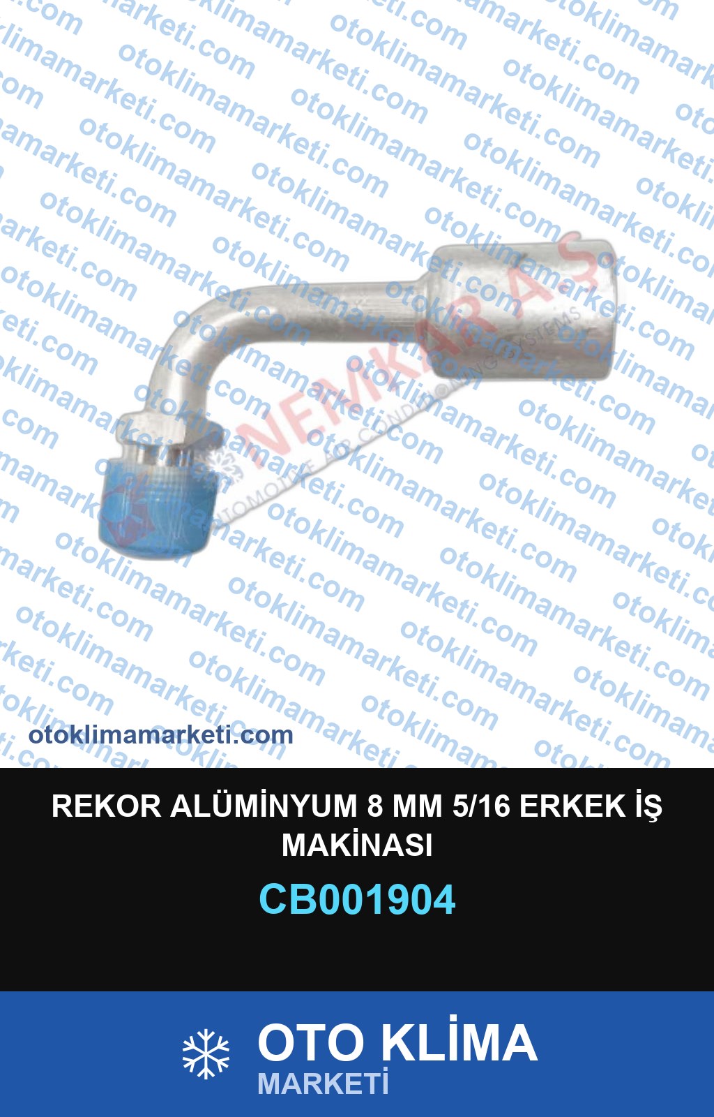 REKOR ALÜMİNYUM 8 MM 5/16 ERKEK İŞ MAKİNASI