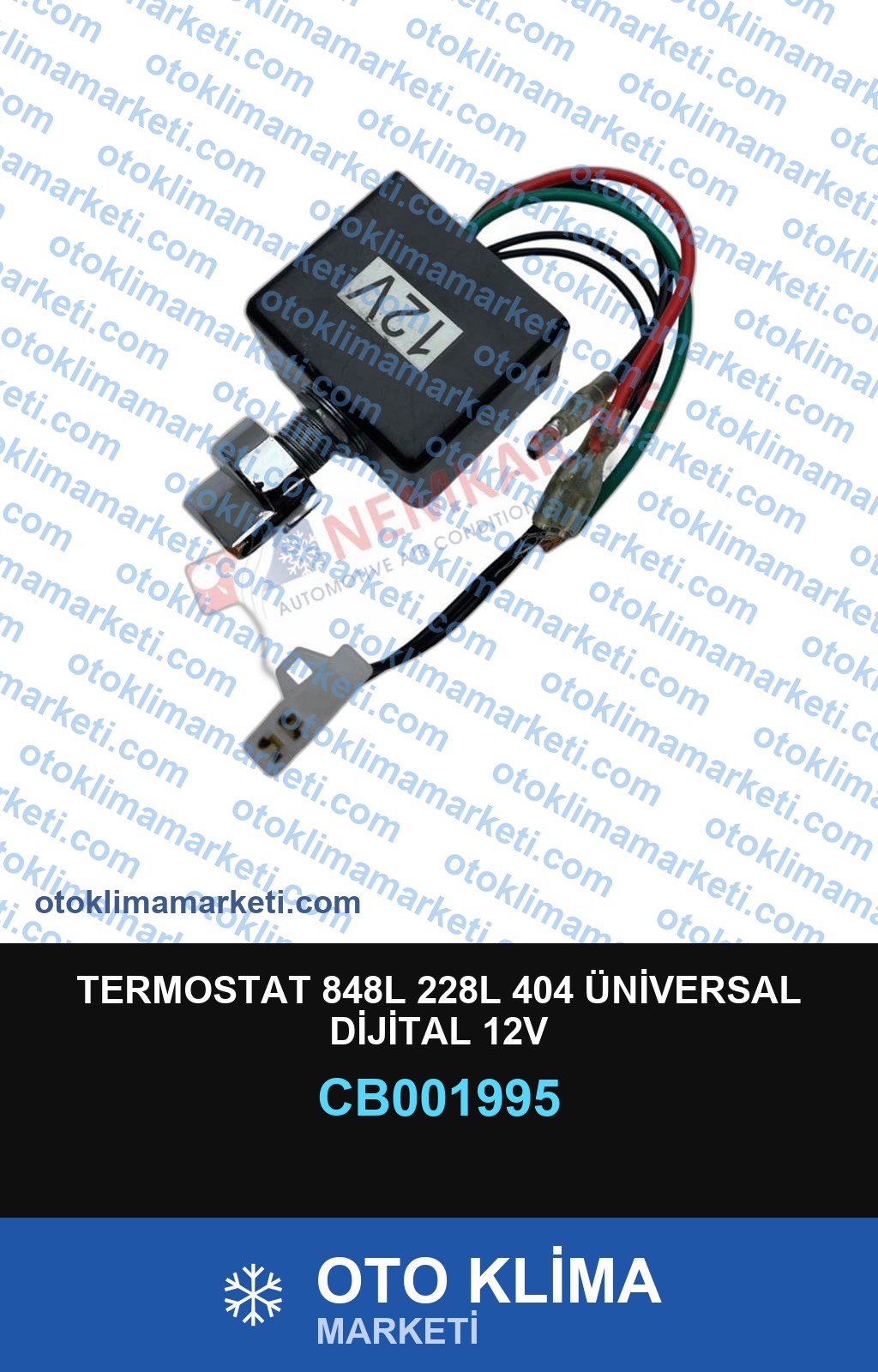 TERMOSTAT 848L 228L 404 ÜNİVERSAL DİJİTAL 12V