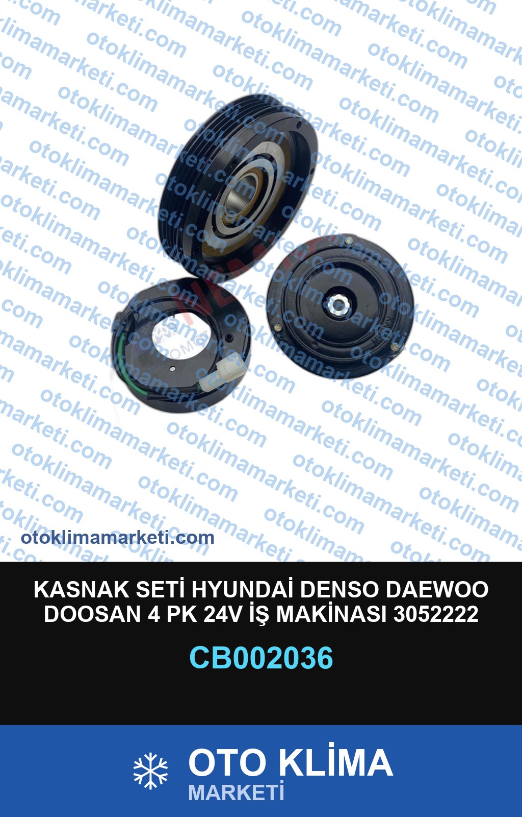 KASNAK SETİ HYUNDAİ DENSO DAEWOO DOOSAN 4 PK 24V İŞ MAKİNASI 3052222