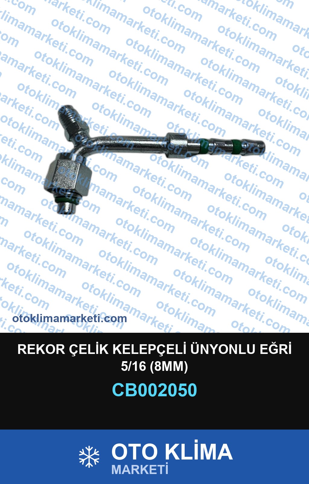 REKOR ÇELİK KELEPÇELİ ÜNYONLU EĞRİ 5/16 (8MM)