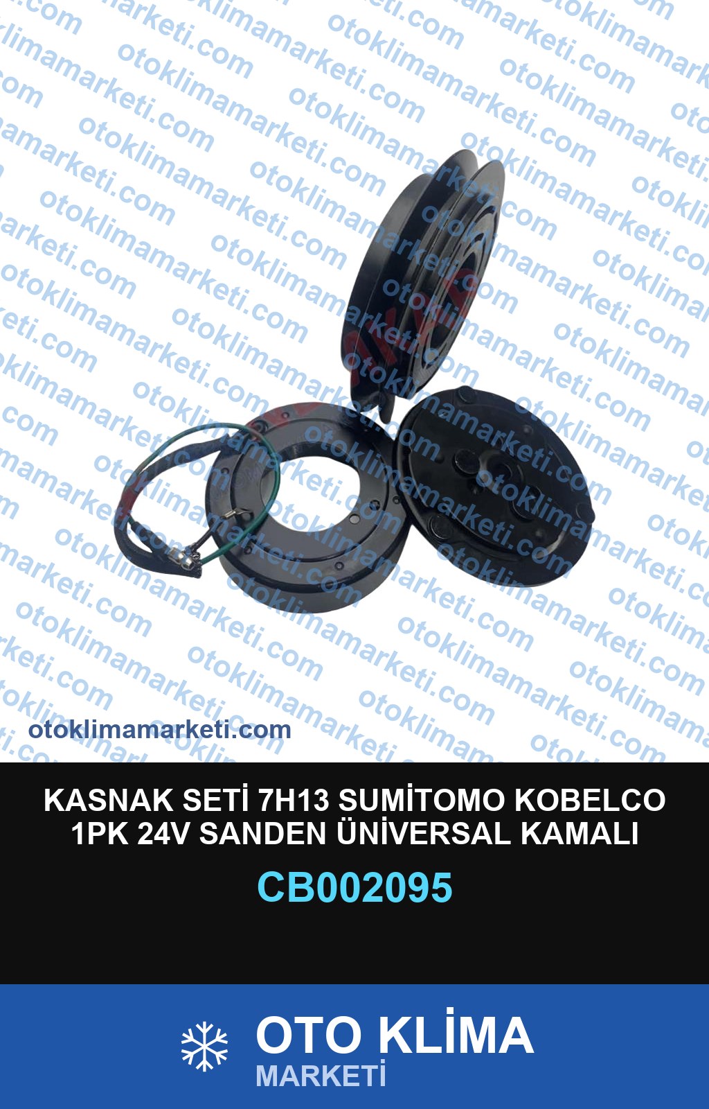 KASNAK SETİ 7H13 SUMİTOMO KOBELCO 1PK 24V SANDEN ÜNİVERSAL KAMALI PLATE